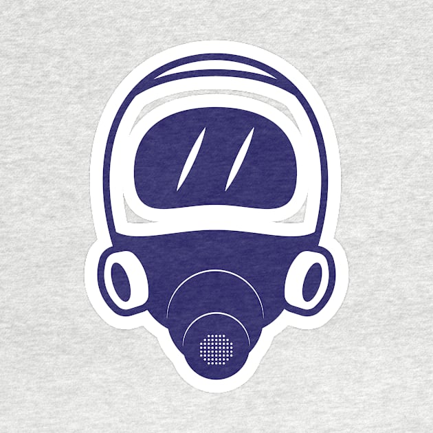Full Face Gas Mask Sticker vector illustration. People safety objects icon concept. Full face respirator mask for smoke protection sticker design logo. by AlviStudio